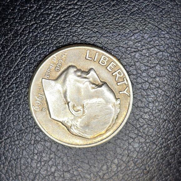 READ 1969-D/D 10C RPM FS-501 Roosevelt Dime Double Ear In COD We Trust Errors - Picture 8 of 10